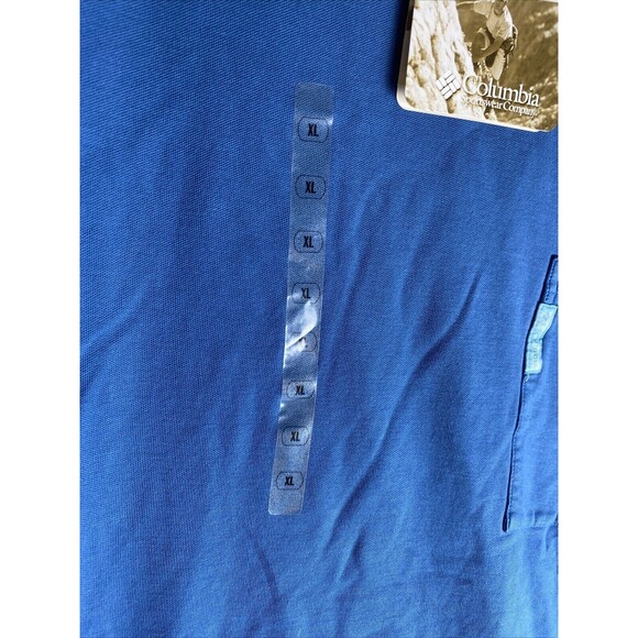 NWT Columbia Sportswear Men's Size XL Short Sleeve Pocket T-Shirt Blue Biowash - Picture 5 of 9